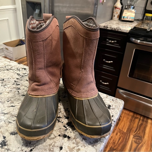 Bass Shoes Bass Fulton Suede Flannel Lined Duck Boots Mens 9 Winter